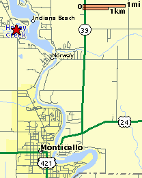 Monticello  map